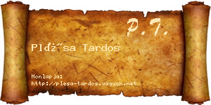 Plésa Tardos névjegykártya